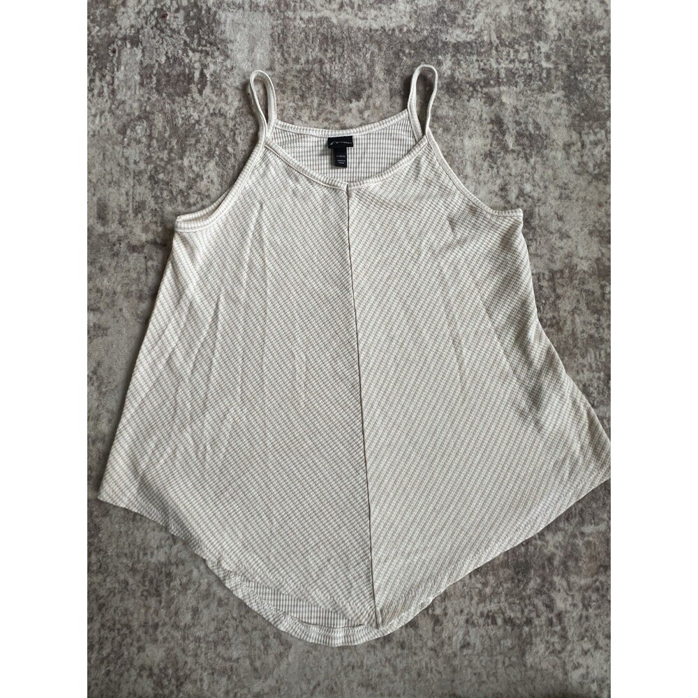 Girls Tank Top Large Waffle Knit Cami  Creamy Flowy Swing Sleeveless Casually